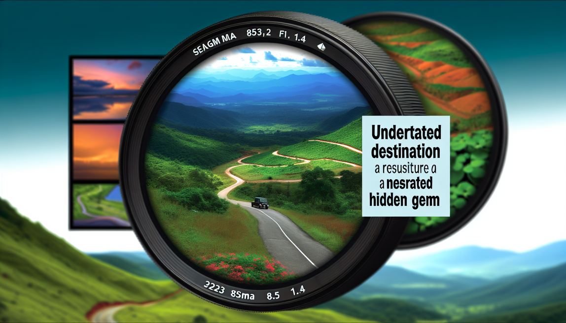 alt_text: A captivating landscape showcasing hidden gems, featuring winding roads and vibrant natural beauty.