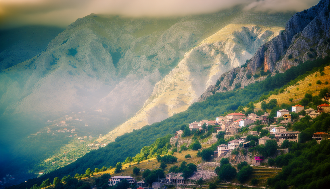"Stunning cover showcasing Albania's landscapes, culture, and adventure through hidden Balkan gems."