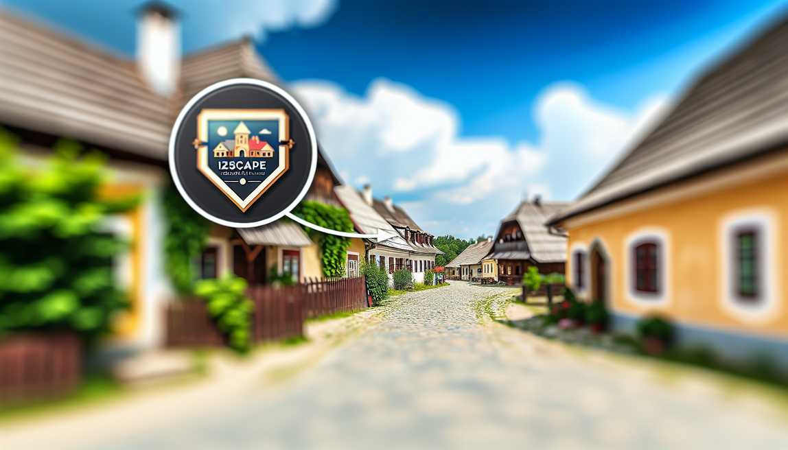 alt_text: A scenic Eastern European village with cobblestone streets, quaint cottages, and vibrant culture. www.i2escape.com