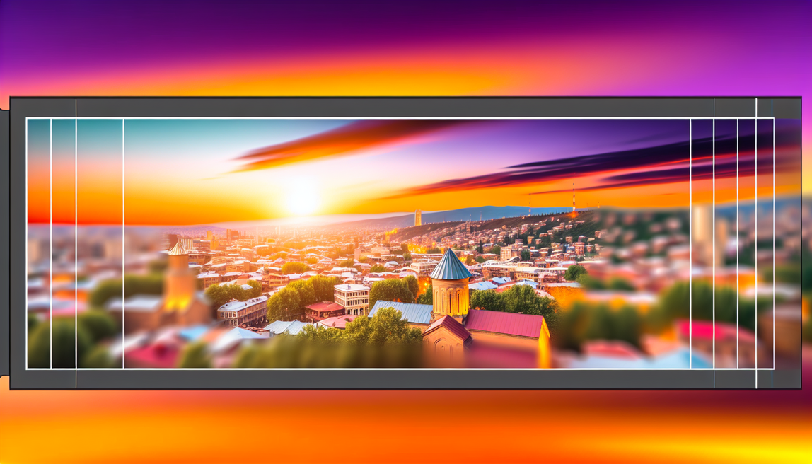 alt_text: A vibrant sunset over Tbilisi's skyline, highlighting culture, history, and exploration.