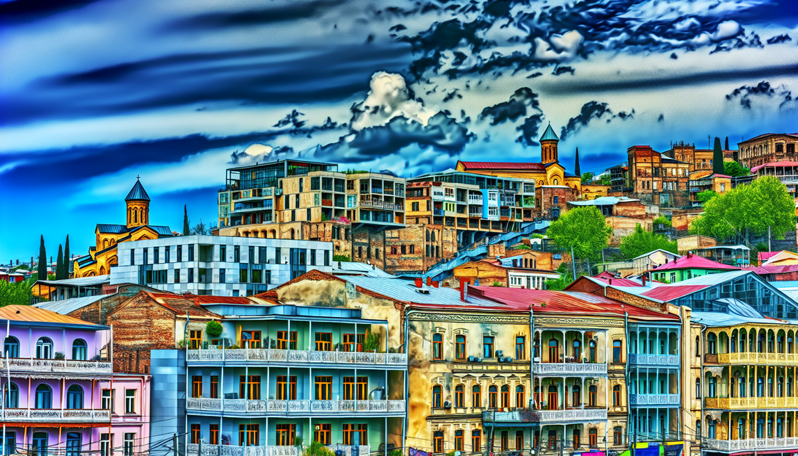 alt_text: Vibrant cover image of Tbilisi, showcasing unique architecture and lively city atmosphere.