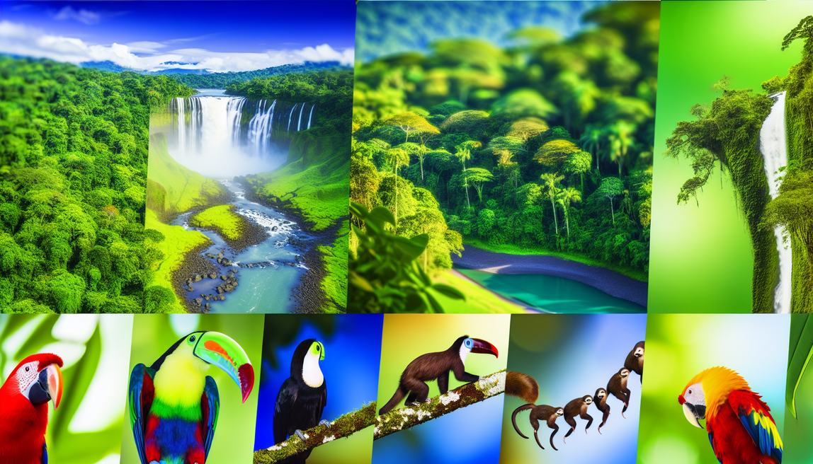 alt_text: Vibrant cover for 'Eco-Traveling in Costa Rica,' showcasing sustainable landscapes and wildlife.