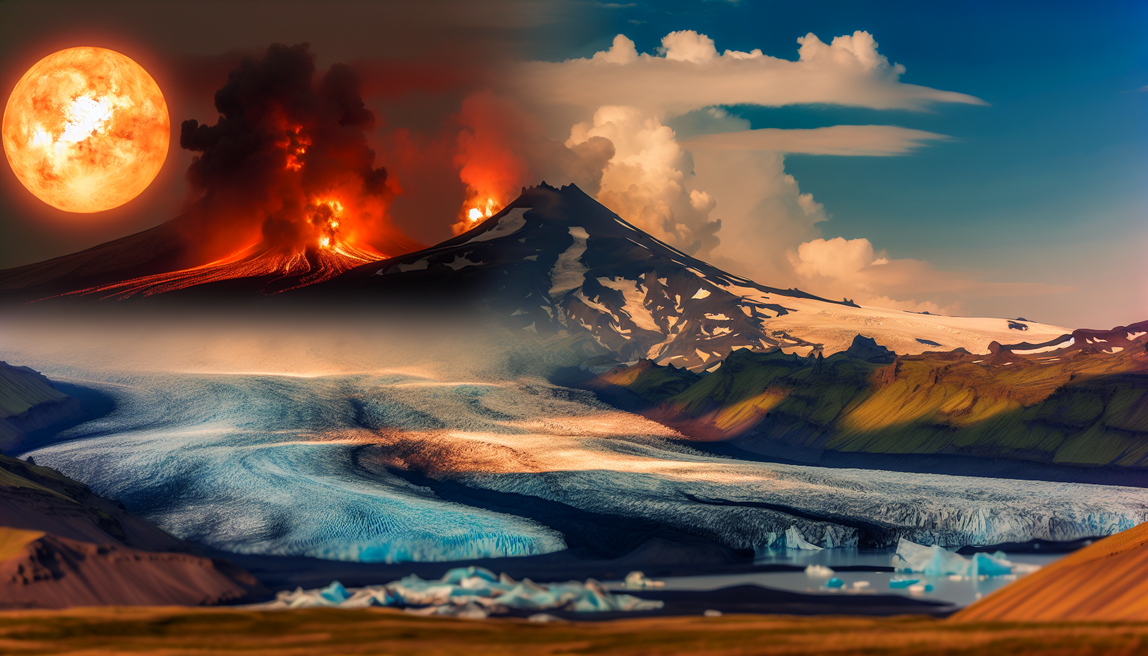 alt_text: Stunning cover image of Iceland's fire and ice landscapes, featuring volcanoes, glaciers, and wildlife.