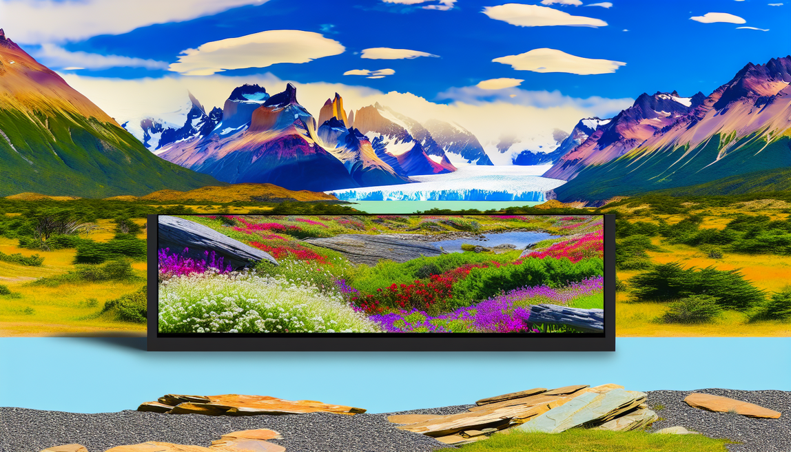 alt_text: "Stunning Patagonia landscape with mountains, glaciers, and wildflowers, evoking adventure and tranquility."