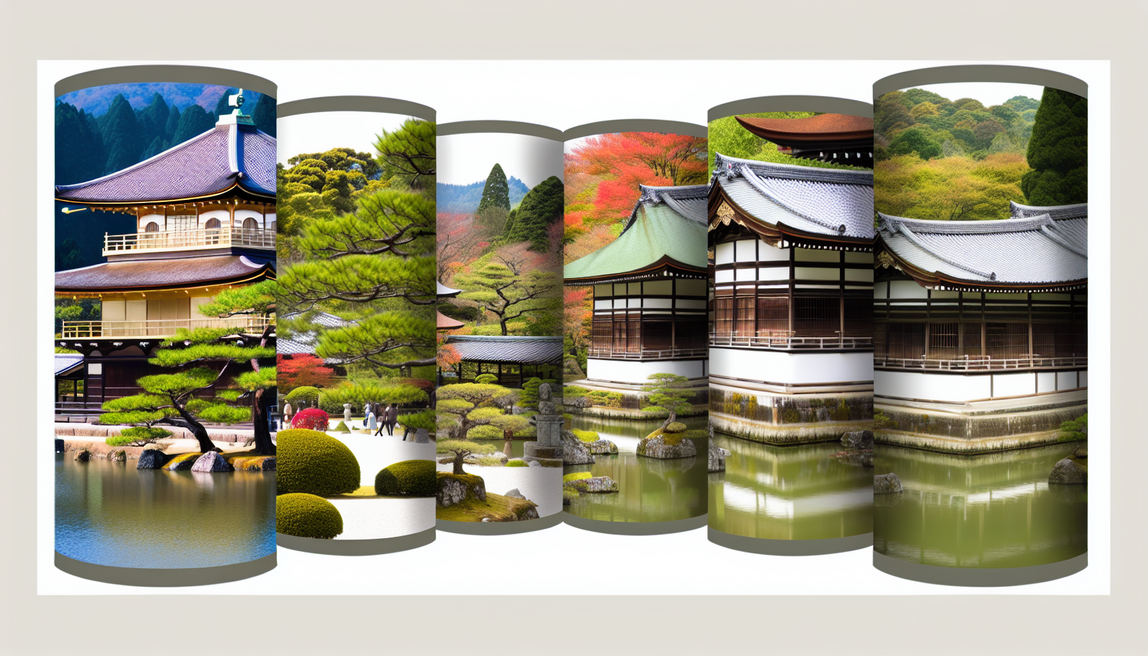 alt_text: A serene Kyoto scene blending tradition and modernity, featuring temples, gardens, and seasonal beauty.