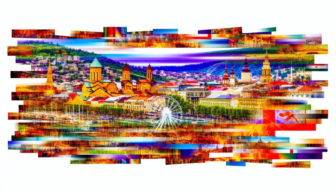 alt_text: A vibrant collage of Tbilisi and Budapest landmarks, showcasing culture and adventure in travel.