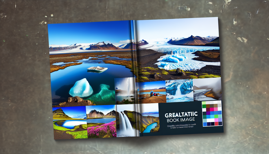alt_text: A vibrant book cover showcasing Iceland's diverse landscapes, inviting exploration and adventure.