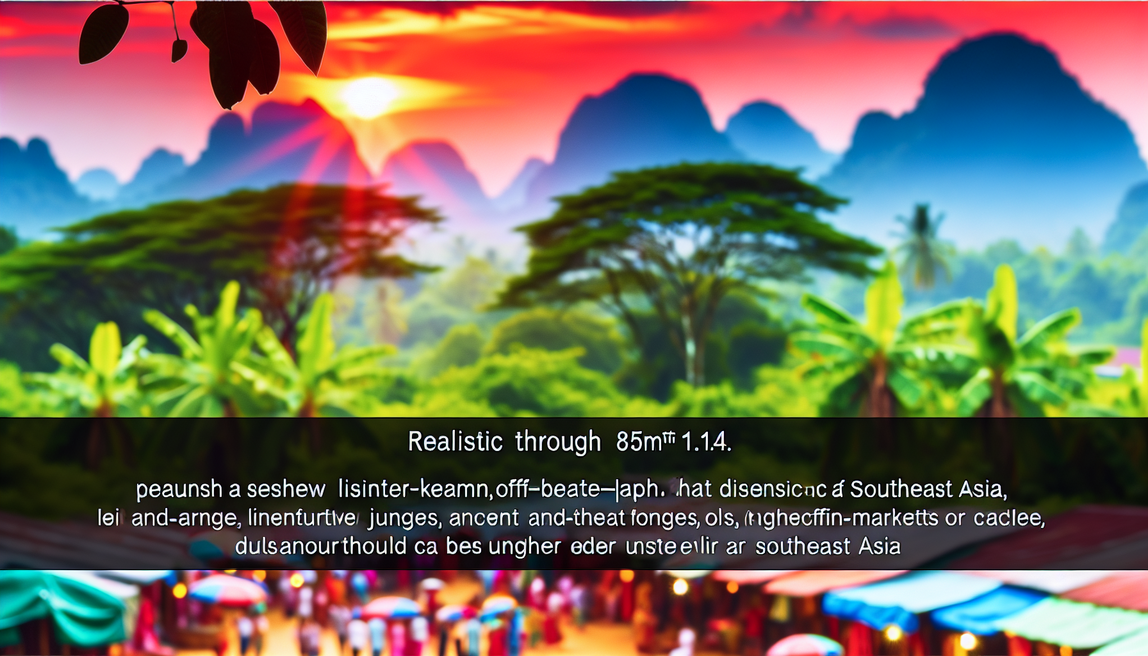 alt_text: A vibrant travel guide cover showcasing hidden gems of Southeast Asia, inspiring adventure and exploration.