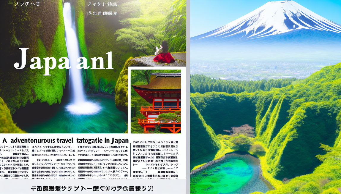**alt_text:** A vibrant travel cover showcasing Japan's hidden gems with lush landscapes and cultural touches.