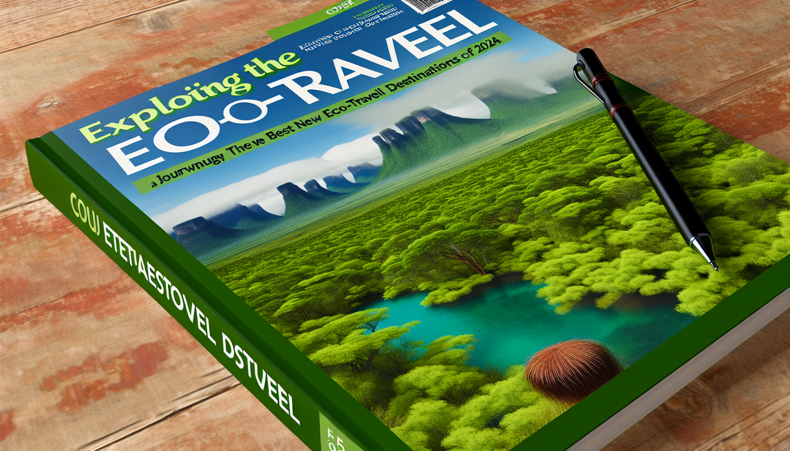 alt_text: A vibrant eco-travel cover, featuring lush landscapes and adventure elements for sustainable journeys.