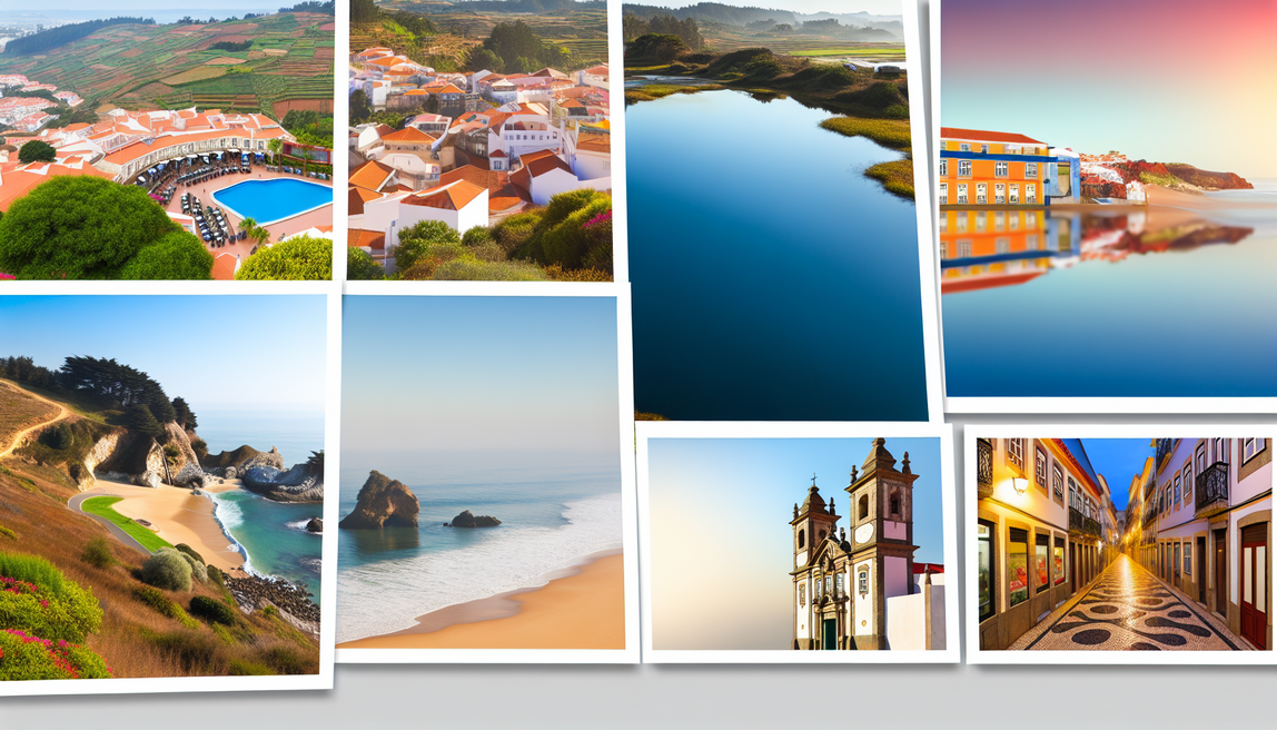 alt_text: A collage of Portugal's hidden gems: serene landscapes, vibrant streets, coastal views, and culture.