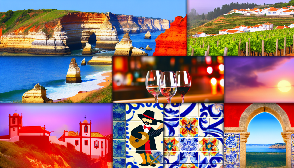 alt_text: A vibrant collage showcasing Portugal's hidden gems with stunning landscapes and cultural elements.