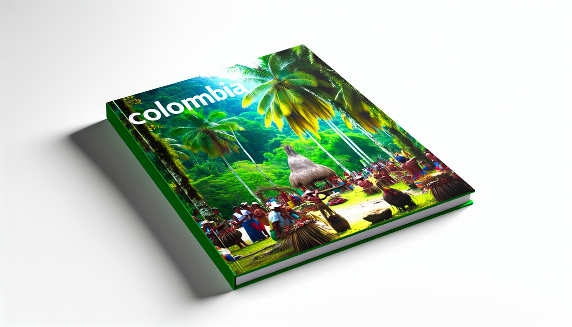 alt_text: Vibrant cover of "Hidden Gems of Colombia" showcasing lush landscapes, culture, and adventure.
