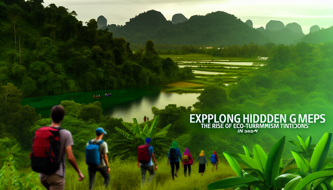 alt_text: Captivating cover for eco-tourism, featuring lush landscapes, travelers exploring nature's gems.