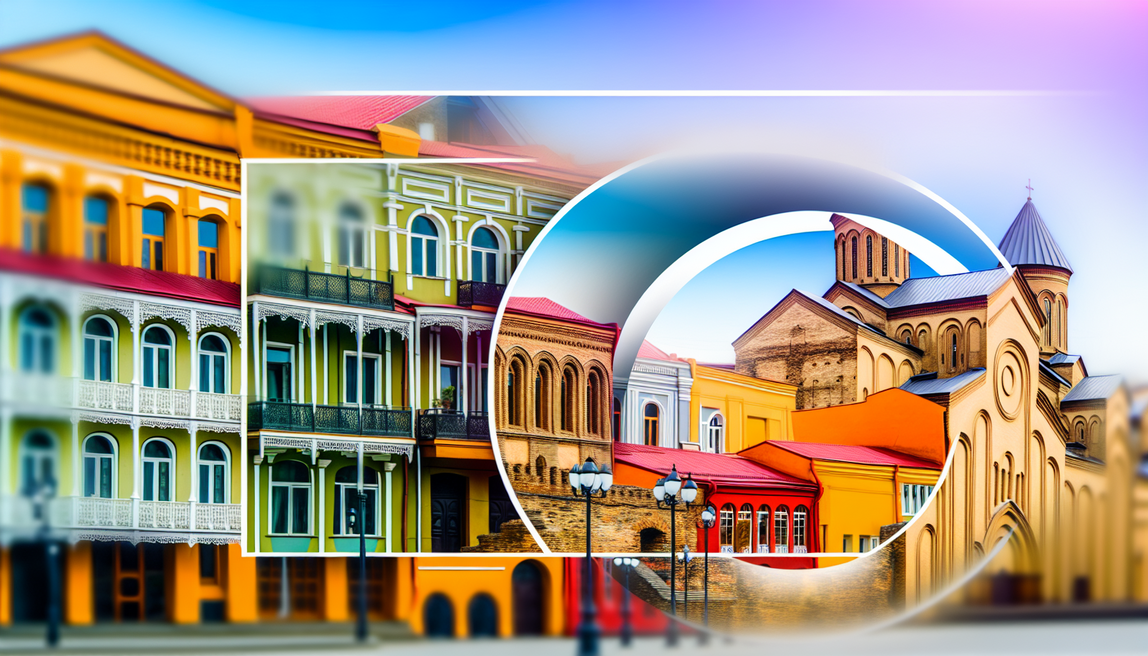 alt_text: A vibrant cover showcasing Tbilisi's mix of ancient and modern architecture, inviting exploration.