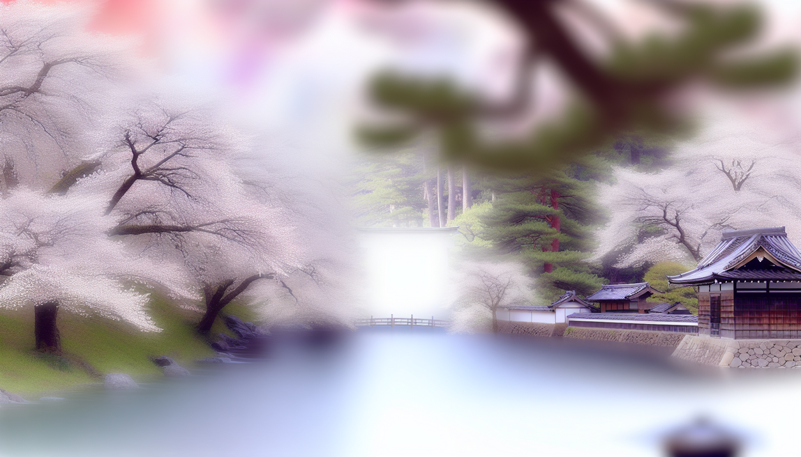 alt_text: Tranquil Japanese landscape featuring hidden gems, cherry blossoms, and elegant title for adventure.