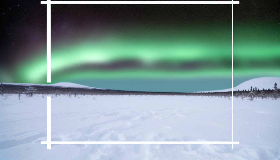 **alt_text:** A mesmerizing Northern Lights display over snow-covered Lapland, inviting adventure and wonder.